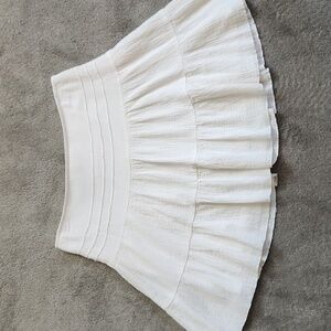 Women's White Guaze Cotton Skirt